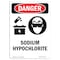 Signmission OSHA Danger Sign, 10" Height, Rigid Plastic, Portrait Sodium Hypochlorite, Portrait OS-DS-P-710-V-1935 - alternate 1